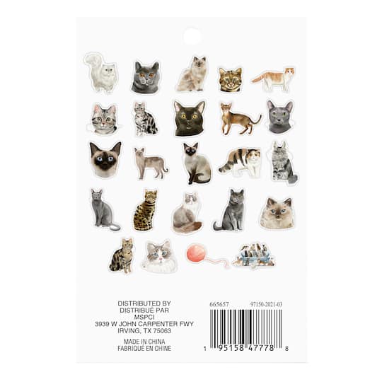 12 Pack: Cats Die Cut Stickers by Recollections™